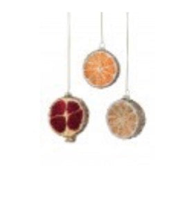 3.5" GLS SLICED FRUIT ORNAMENT