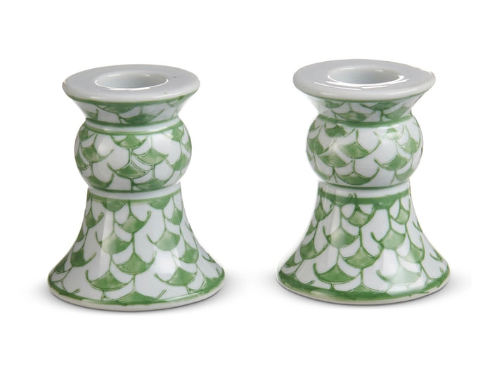 3.5" Green Candle Holders