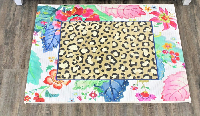 35 X 48in Tobacco
Leaf Leopard Bamboo Rug