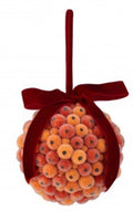 4" BEADED BERRY BALL ORNAMENT