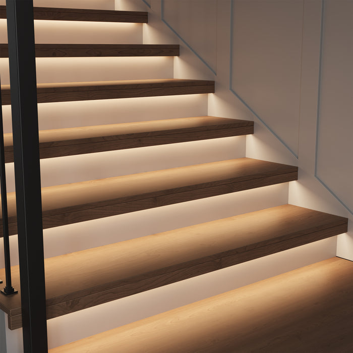 4-foot White Stairwell Light with 3-CCT Selectable White and Emergency Battery Backup