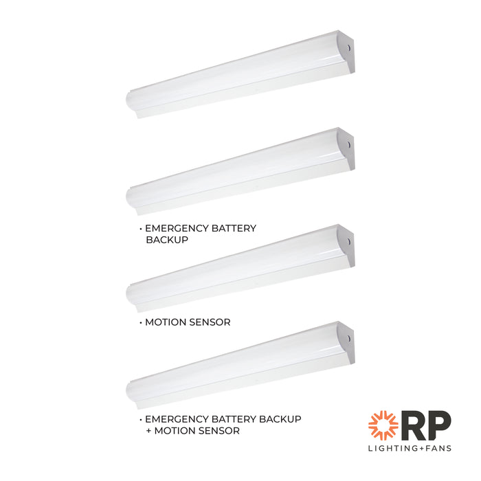 4-foot White Stairwell Light with 3-CCT Selectable White and Motion Sensor