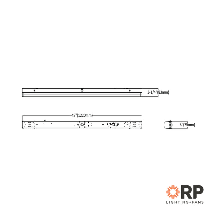 4-foot White Strip Light with 3-CCT Selectable White