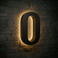 4 inch backlit house numbers - 2700k Stainless Steel - Waterproof