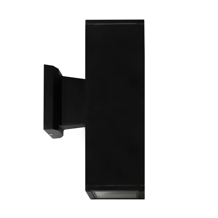 4-inch Black Outdoor Wall Light with 4000K Light and Clear Lens