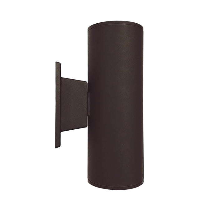 4-inch Oil Rubbed Bronze Cylinder Outdoor Wall Light with 4000K Light and Oil Rubbed Bronze Lens