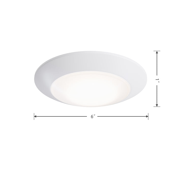 4-inch White Wall Light with 5-CCT Selectable White and 8W Output