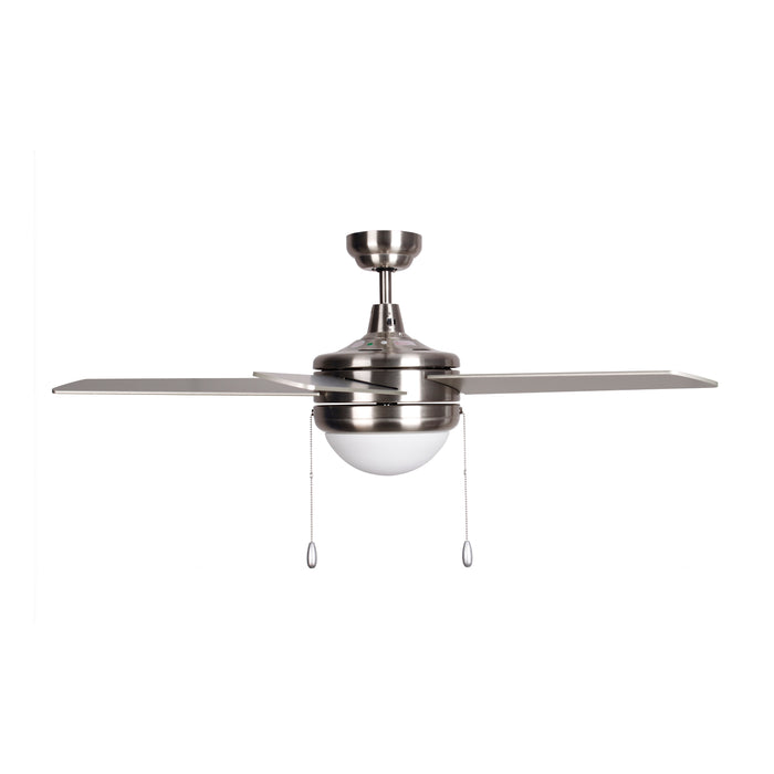 44 Inch Mirage II AC Brushed Nickel Indoor Ceiling Fan 5-Blade 2 Lights Reversible