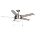 44 Inch Mirage II AC Brushed Nickel Indoor Ceiling Fan 5-Blade Reversible