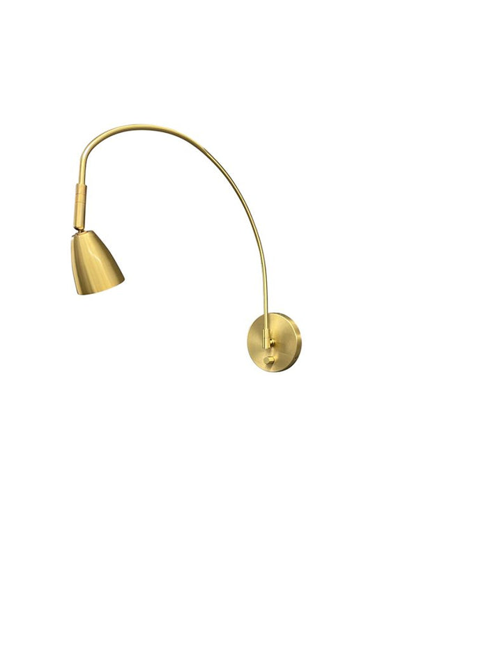 5-inch Arch Natural Brass Direct Wire Picture Light