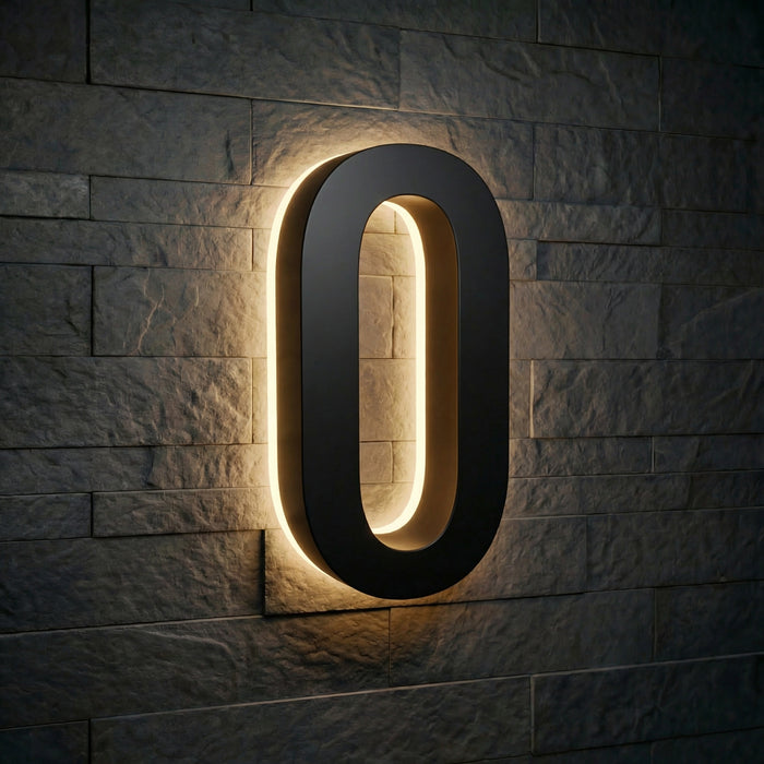 5 inch backlit house numbers - 2700k ABS Polymer - Waterproof