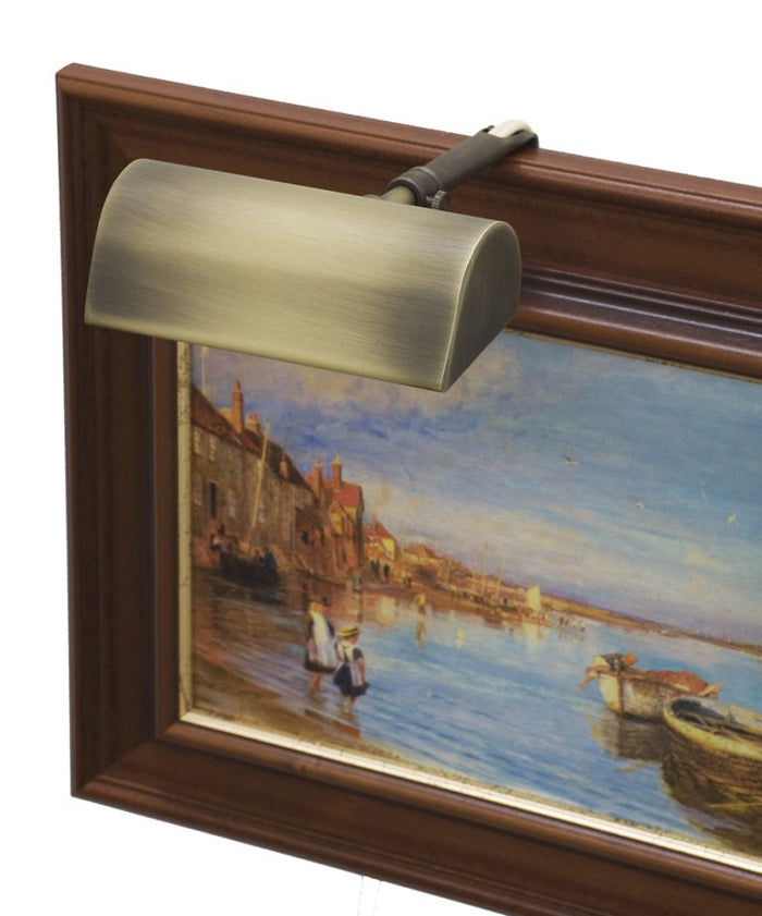 5-inch Classic Traditional Antique Brass Plug-In Picture Light