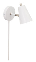 5-inch Kirby White Direct Wire Wall Swing Lamp