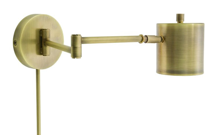 5-inch Morris Antique Brass Wall Swing Lamp