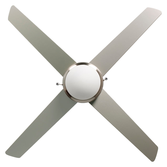 50 Inch Europa AC Brushed Nickel Indoor Ceiling Fan 4-Blade 2 Lights Reversible