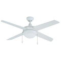50 Inch Europa AC White Indoor Ceiling Fan 4-Blade 2 Lights Reversible