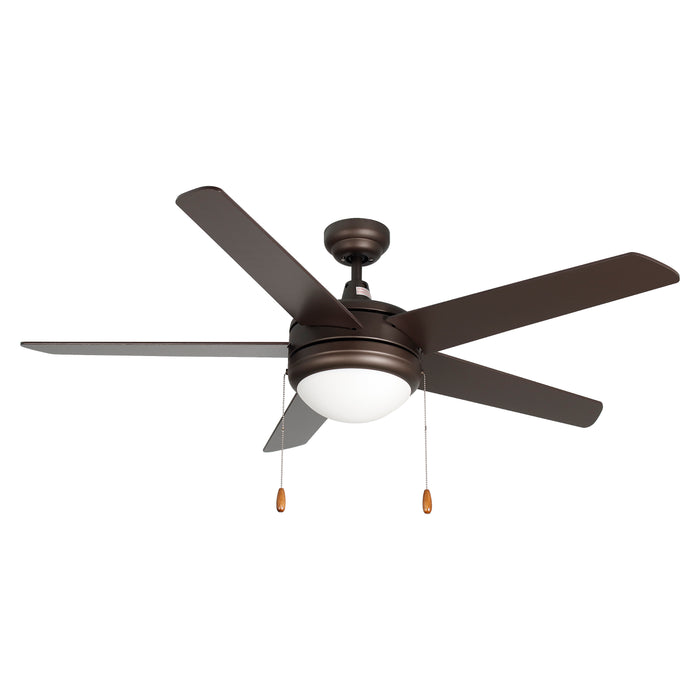 50 Inch Mirage AC Oil Rubbed Bronze Indoor Ceiling Fan 5-Blade 2 Lights Reversible