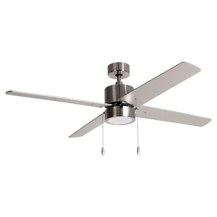 52 Inch Aldea AC Brushed Nickel Ceiling Fan 4-Blade Reversible