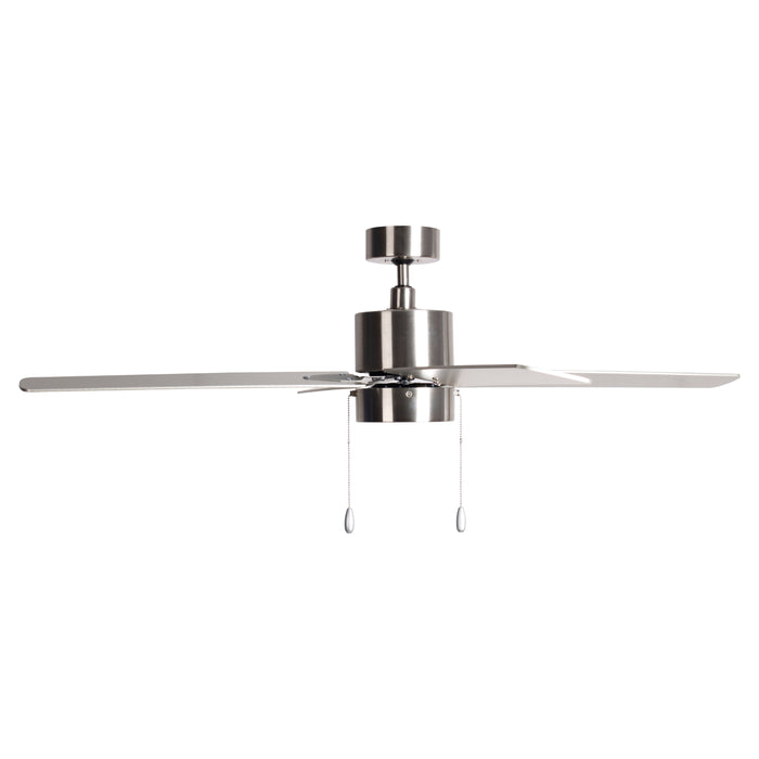 52 Inch Aldea AC Brushed Nickel Ceiling Fan 4-Blade Reversible