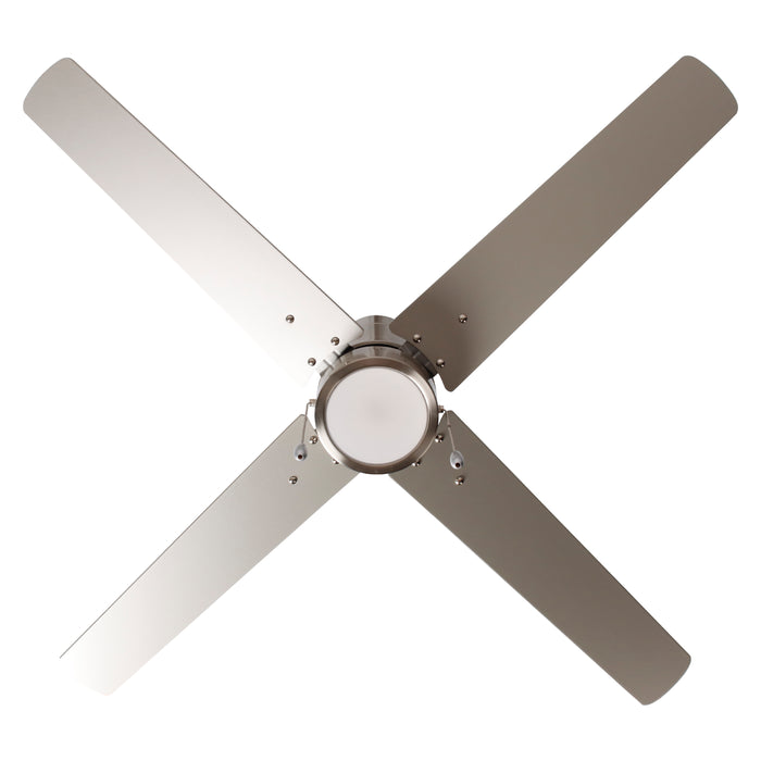 52 Inch Aldea AC Brushed Nickel Ceiling Fan 4-Blade Reversible