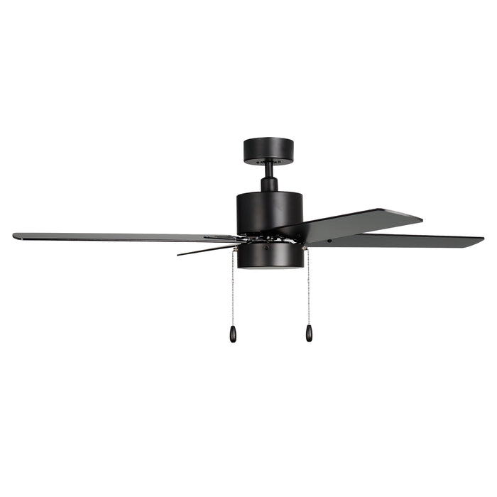 52 Inch Aldea AC Matte Black Indoor Ceiling Fan 4-Blade