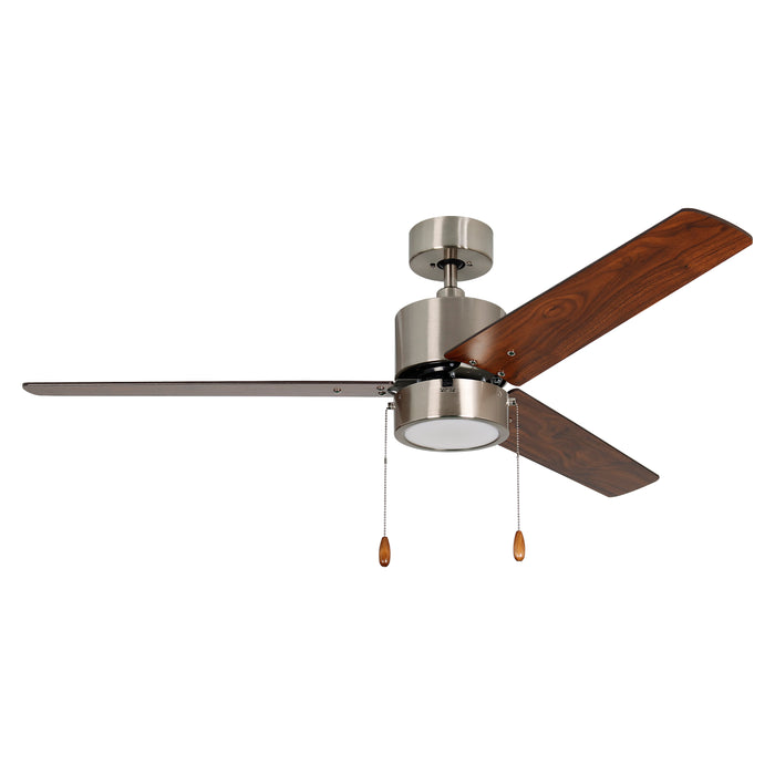 52 Inch Aldea II AC Brushed Nickel Indoor Ceiling Fan 3-Blade Reversible