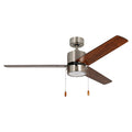 52 Inch Aldea II AC Brushed Nickel Indoor Ceiling Fan 3-Blade Reversible