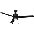 52 Inch Aldea III AC Matte Black Indoor Ceiling Fan 3-Blade Reversible