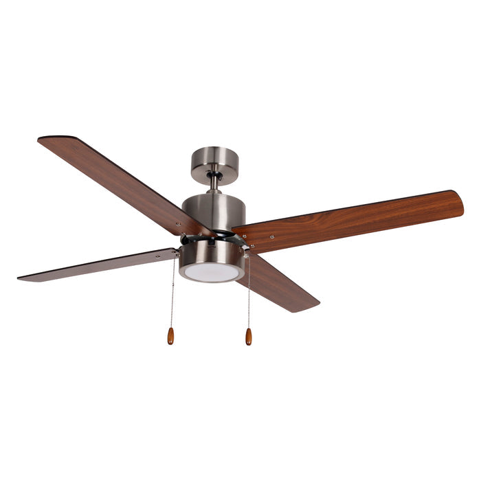 52 Inch Aldea IV AC Brushed Nickel Indoor Ceiling Fan 4-Blade Reversible