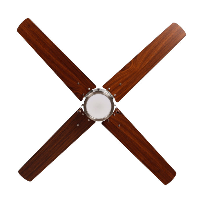 52 Inch Aldea IV AC Brushed Nickel Indoor Ceiling Fan 4-Blade Reversible