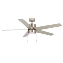 52 Inch Aldea V AC Brushed Nickel Indoor Reversible Ceiling Fan