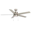 52 Inch Aldea V AC Brushed Nickel Indoor Reversible Ceiling Fan