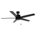 52 Inch Aldea VI AC Matte Black Indoor 5-Blade Ceiling Fan Reversible