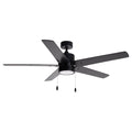 52 Inch Aldea VI AC Matte Black Indoor Ceiling Fan 5-Blade Reversible