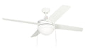52 Inch Europa IV AC White Indoor Ceiling Fan 4-Blade Reversible