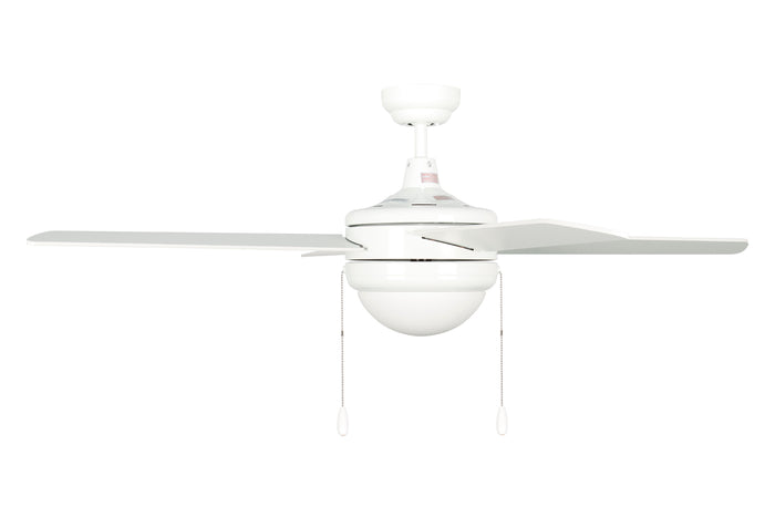 52 Inch Europa IV AC White Indoor Ceiling Fan 4-Blade Reversible