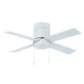 52 Inch Metalis AC White Indoor Ceiling Fan 4-Blade Reversible