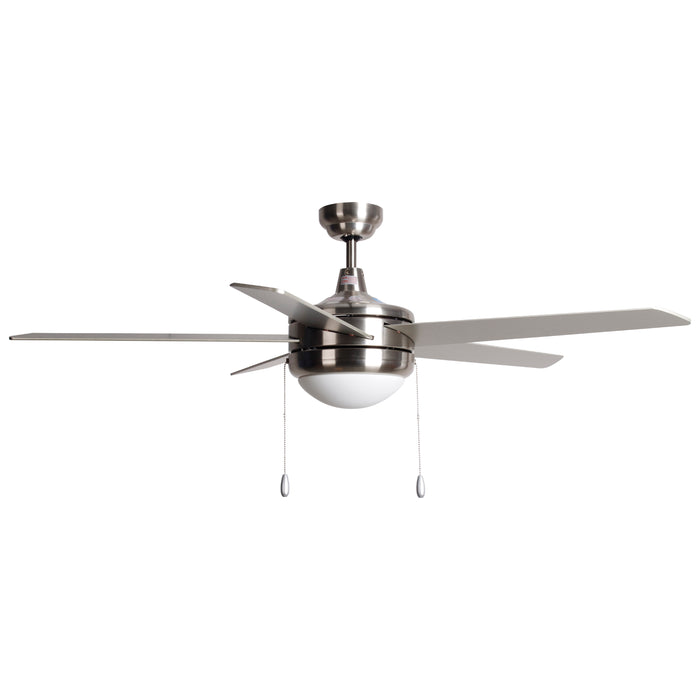 52 Inch Mirage IV AC Brushed Nickel Indoor Ceiling Fan 5-Blade Reversible