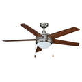 52 Inch Mirage IV AC Oil Rubbed Bronze Indoor Ceiling Fan 5 Walnut Blade Reversible