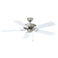 52 Inch Royal Star AC Brushed Nickel Indoor Ceiling Fan 5-Blade Reversible