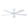 52 Inch Royal Star AC White Indoor Ceiling Fan 5-Blade Reversible