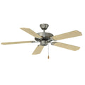 52 Inch Royal Star Brushed Nickel Indoor Ceiling Fan 5-Blade Reversible