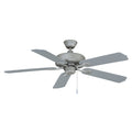 52 Inch Sunset AC Brushed Pewter Outdoor Ceiling Fan 5-Blade Reversible