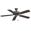 52 Inch Sunset AC Oil Rubbed Bronze Outdoor Ceiling Fan 5-Blade Reversible