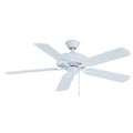 52 Inch Sunset AC White Outdoor Ceiling Fan 5-Blade Reversible