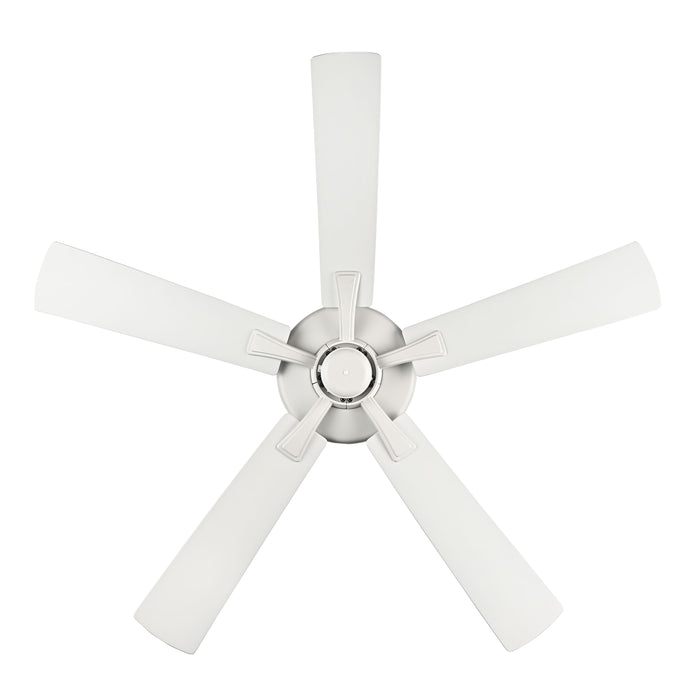 52 Inch Velbreeze AC Matte White Outdoor Ceiling Fan 5-Blade