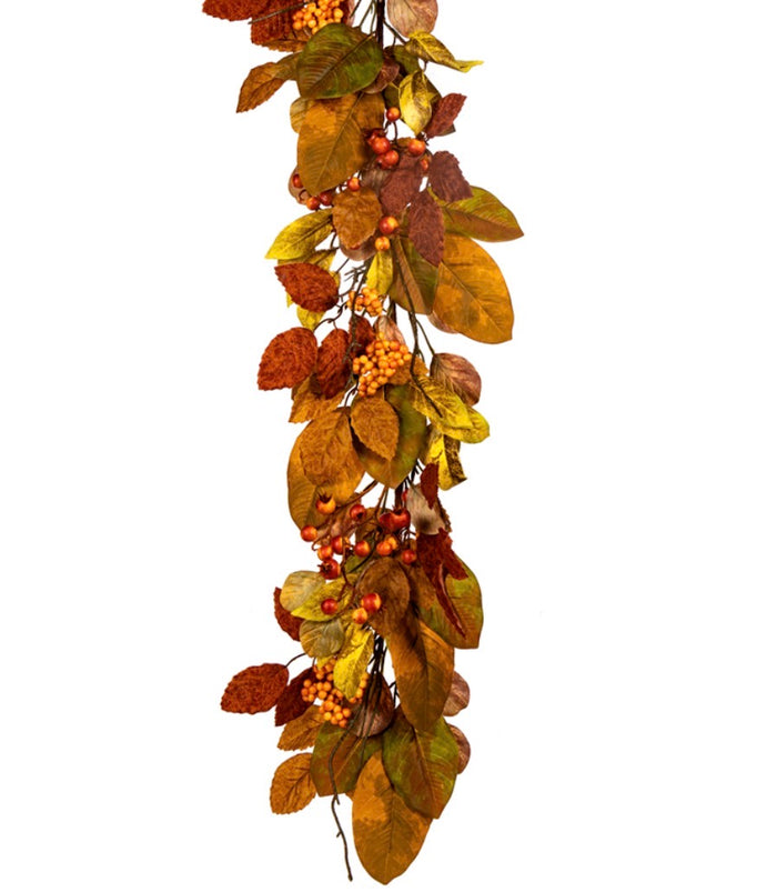 6' FALL GARLAND with BERRIES