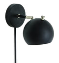 6-inch Orwell Black Satin Nickel Wall Swing Lamp