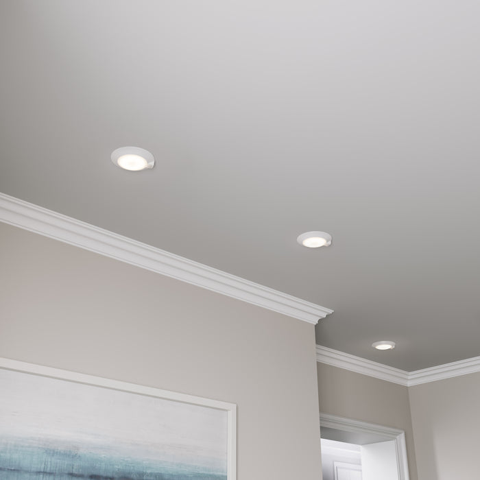 6-inch White Wall Light with 5-CCT Selectable White, 14W Output and Motion Sensor