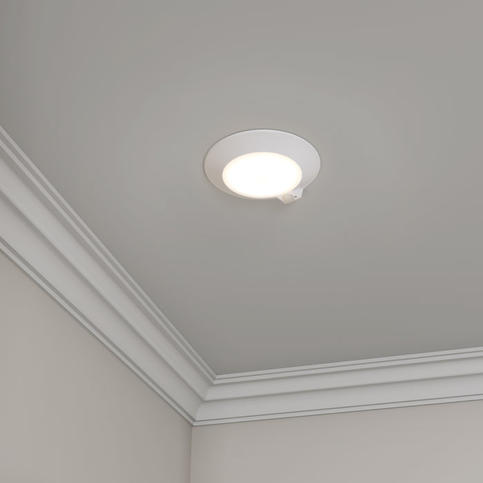 6-inch White Wall Light with 5-CCT Selectable White, 14W Output and Motion Sensor